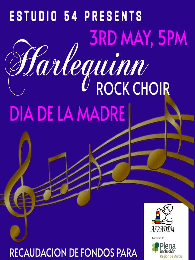 Poster for The Harlequin Rock Choir