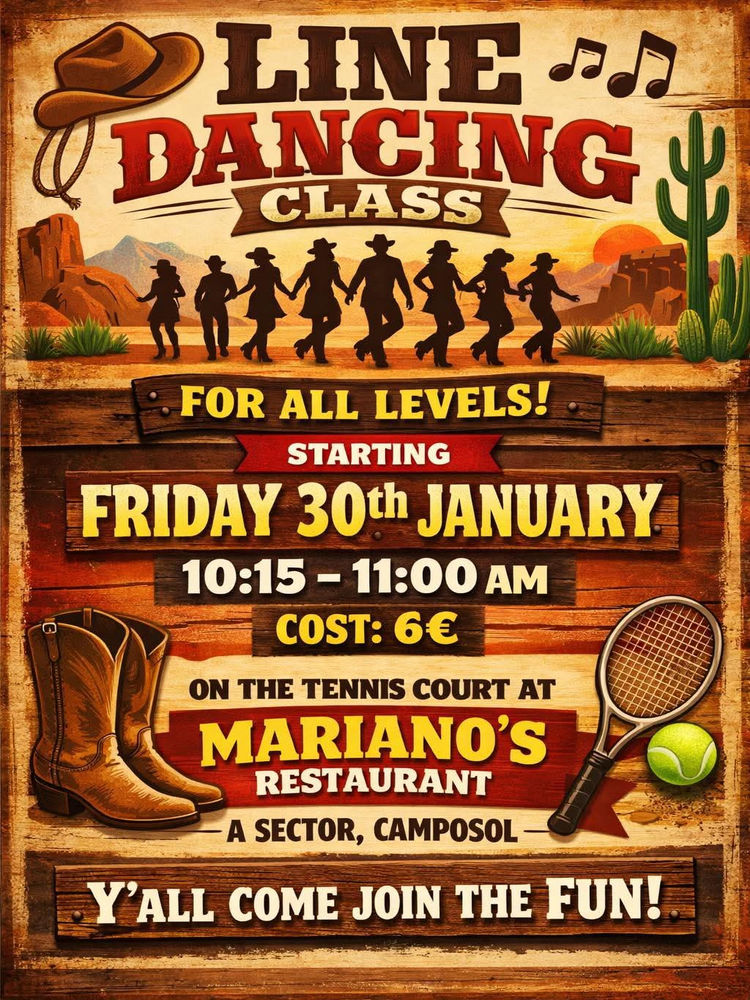 Poster for Line Dancing Class
