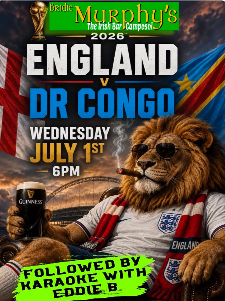 Poster for England vs DR Congo