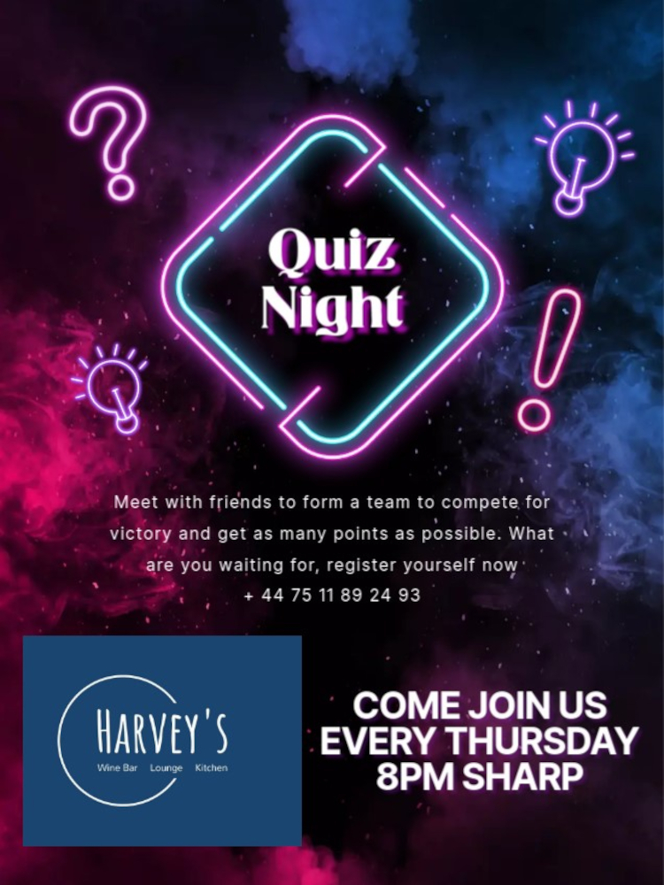 Poster for Quiz Night