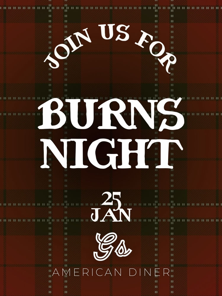 Poster for Burns Night
