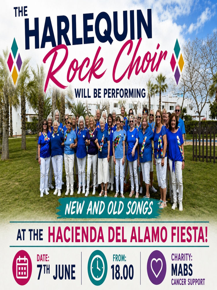 Poster for The Harlequin Rock Choir